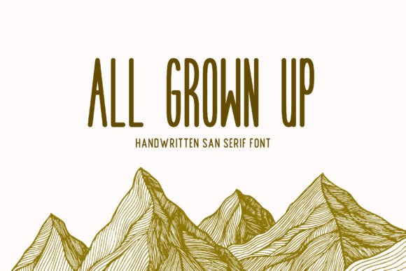 All Grown Up: A Playful Font for Small Business Branding