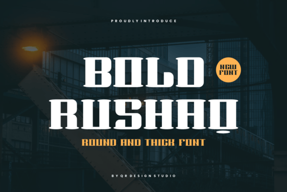 Bold Rushaq: A Strong Serif Font for Editorial Design