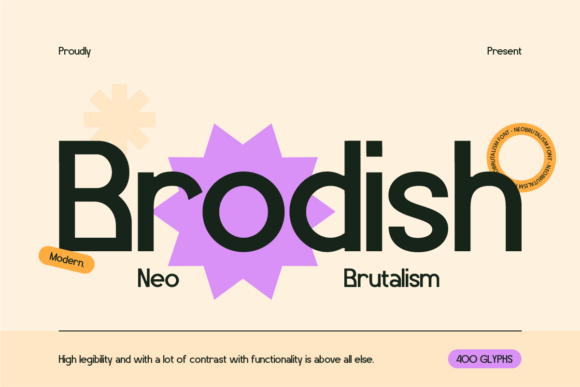 Brodish: The Neo-Brutalis Font for Bold Craft Projects
