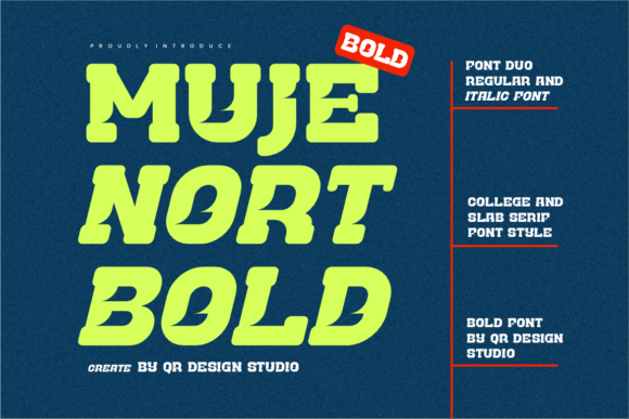 Mujenort Bold: The Premium Slab Serif Typeface for Handmade Brands