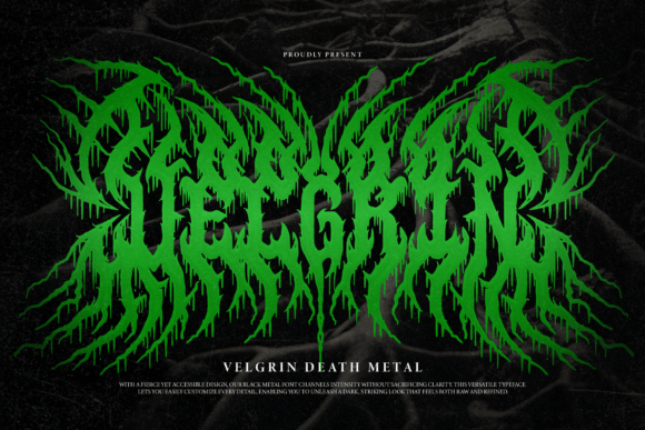 Velgrin Typeface: A Bold Blackletter for Strong Brand Identity